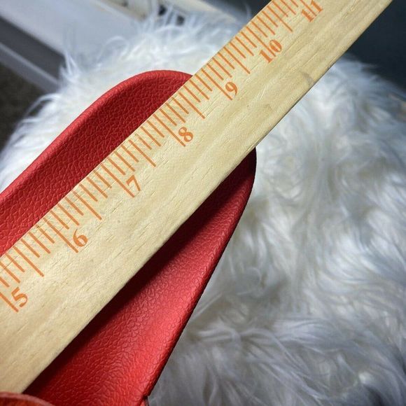 Adidas Red Super Rare Ohio State Slides Unisex 6 - Picture 6 of 6